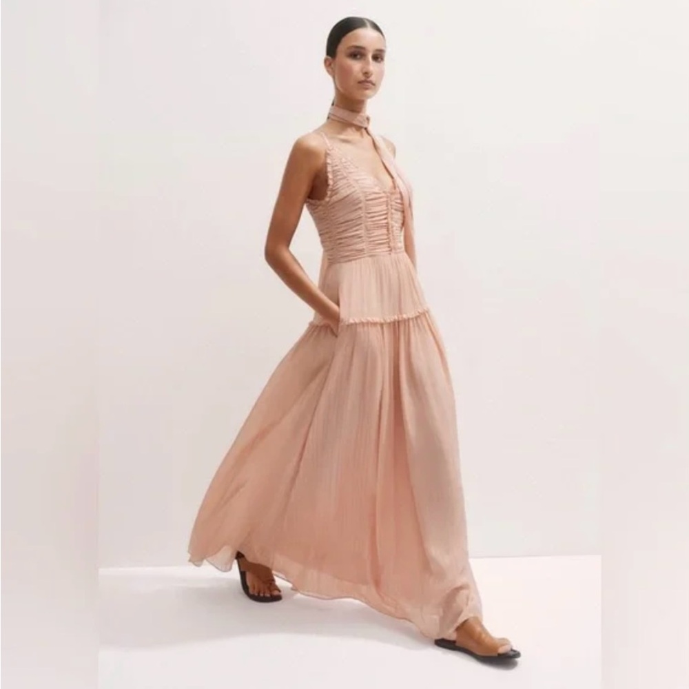Me+Em NWT Elegant Peach Maxi Dress. Size 2